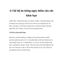 4 Chế độ ăn kiêng nguy hiểm cho sức khỏe bạn