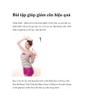 Bài tập giúp giảm cân hiệu quả