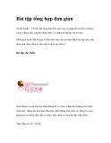 Bài tập tổng hợp đơn giản
