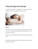 Giảm mỡ bụng trước khi ngủ