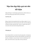 Mẹo làm đẹp hiệu quả mà siêu tiết kiệm