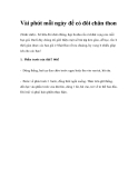 Vài phút mỗi ngày để có đôi chân thon