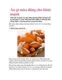 Ăn gì mùa đông cho khỏe mạnh 