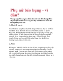 Phụ nữ béo bụng - vì đâu? 