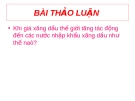 Bài thảo luận về thị trường xăng dầu