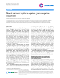 Báo cáo y học: "New treatment options against gram-negative organisms"