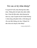 Trẻ em có bị viêm khớp?