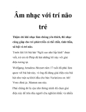 Âm nhạc với trí não trẻ