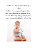 Trẻ thừa cân chậm phát triển kỹ năng vận động