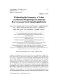 Báo cáo sinh học: " Estimating the frequency of Asian cytochrome B haplotypes in standard European and local Spanish pig breeds"