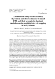 Báo cáo sinh học: "A simulation study on the accuracy of position and eﬀect estimates of linked QTL and their asymptotic standard deviations using multiple interval mapping in an F2 scheme"