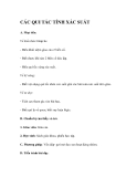CÁC QUI TẮC TÍNH XÁC SUẤT