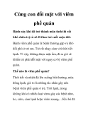Cùng con đối mặt với viêm phế quản