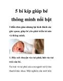 5 bí kíp giúp bé thông minh nổi bật