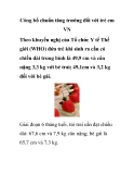 Công bố chuẩn tăng trưởng đối với trẻ em VN