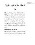 Ngôn ngữ đầu tiên ở bé