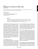 Predicting and validating microRNA targets