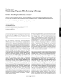 Celebrating 40 years of biochemistry in Europe