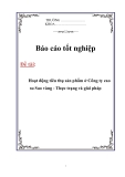 Báo cáo tốt nghiệp: Hoạt động tiêu thụ sản phẩm ở Công ty cao su Sao vàng - Thực trạng và giải pháp