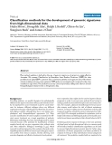 Báo cáo y học: "Classification methods for the development of genomic signatures from high-dimensional data"