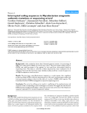 Báo cáo y học: "Interrupted coding sequences in Mycobacterium smegmatis: authentic mutations or sequencing errors"