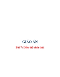 GIÁO ÁN Bài 7: Diễn thế sinh thái  