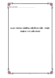 GIAO THÔNG ĐƯỜNG BỘ Ở HÀ NỘI - THỰC TRẠNG VÀ GIẢI PHÁP