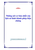 Những nét cơ bản nhất của lịch sử hình thành phép biện chứng