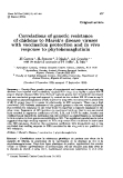 Báo cáo sinh học: " Correlations of genetic resistance of chickens to Marek’s disease viruses with vaccination protection and in vivo response to"