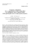 Báo cáo sinh học: "Genetic evaluation for a quantitative trait controlled by polygenes and a major locus with genotypes not or only partly known"
