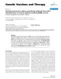 Báo cáo sinh học: "Sustained protective rabies neutralizing antibody titers after administration of cationic lipid-formulated pDNA vaccine"
