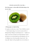 10 lợi ích của kiwi đối với sức khỏe 