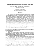 Báo cáo nghiên cứu khoa học " Simulating tropical cyclone activities using regional climate model "