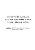 MỘT SỐ YẾU TỐ TẠO THÀNH NĂNG LỰC ĐỘNG DOANH NGHIỆP VÀ GIẢI PHÁP NUÔI DƯỠNG - NGUYỄN ĐÌNH THỌ