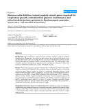 Báo cáo y học: "Genome-wide deletion mutant analysis reveals genes required for respiratory growth, mitochondrial genome maintenance and mitochondrial protein synthesis in Saccharomyces cerevisia"