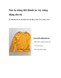 Sửa áo dáng dài thành áo váy năng động cho bé