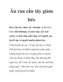 Ăn rau cần tây giảm béo