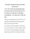 Bảo quản vitamin bổ sung sau mở nắp như thế nào?