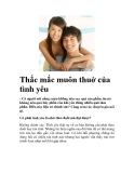 Thắc mắc muôn thuở của tình yêu 