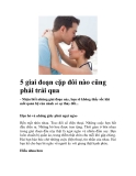 5 giai đoạn cặp đôi nào cũng phải trải qua 