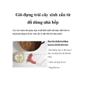 Giỏ đựng trái cây xinh xắn từ đồ dùng nhà bếp