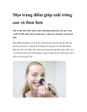 Mẹo trang điểm giúp mũi trông cao và thon hơn 
