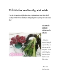 Trổ tài cắm hoa làm đẹp nhà mình 