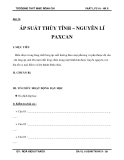 Bài 36  ÁP SUẤT THỦY TĨNH – NGUYÊN LÍ PAXCAN