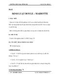  Bài 40  ĐỊNH LUẬT BOYLE – MARIOTTE 