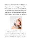 Những nguy hiểm khi tiêm Vitamin B12 giảm cân 