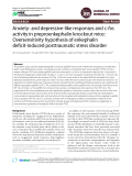 Anxiety- and depressive-like responses and c-fos activity in preproenkephalin knockout mice: Oversensitivity hypothesis of enkephalin deficit-induced posttraumatic stress disorder