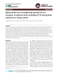 Rapid detection of epidermal growth factor receptor mutations with multiplex PCR and primer extension in lung cancer