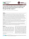 Commensal microflora induce host defense and decrease bacterial translocation in burn mice through toll-like receptor 4