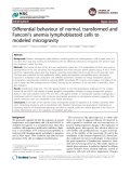 Differential behaviour of normal, transformed and Fanconi’s anemia lymphoblastoid cells to modeled microgravity